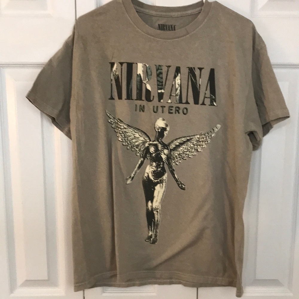Nirvana‎ Tan Graphic T-Shirt for Men